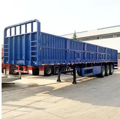 3 Axles Drop Side Wall Semi-Trailer 화물 운송에 적합한 울타리 설계