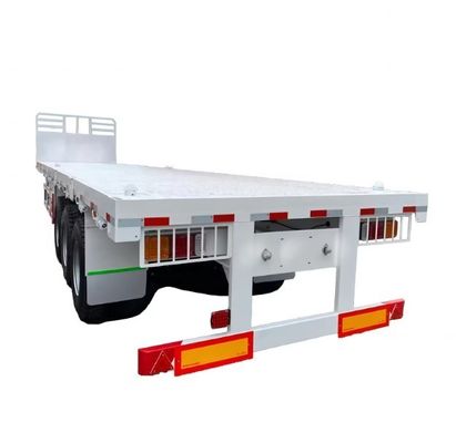 최고 20FT 40FT 컨테이너 차시 평면 반 트레일러 28t 중량 착륙 기구