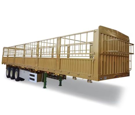 Wosheng 3 Axle Bulk Side Wall Box Fence Cargo Semi Truck Trailer 13/16 톤의 축으로 구성된 차량