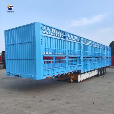 3 축 20-60tons 높은 울타리 반 트레일러와 SAF 두 속도 28t 중량 착륙 기구