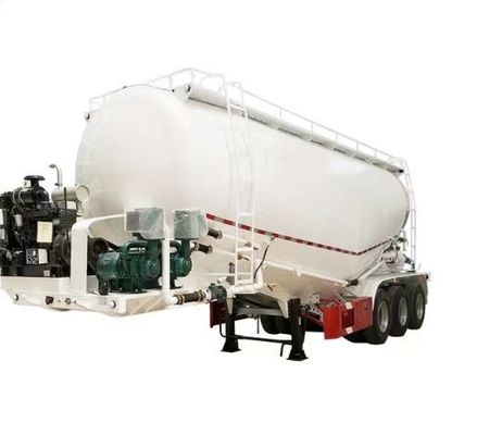탱크 반 트레일러 커스터마이징 알루미늄 대용량 시멘트 트럭 기능을위한 Pneumatic
