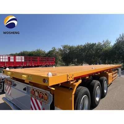 20ft 40ft 컨테이너 평면 트럭 3mm 4mm 곡물 판 플랫폼과 반 트레일러