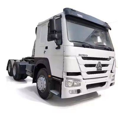 수동 변속기 Sinotruk HOWO 371hp 6*4 트랙터 헤드 트럭 자동 창문