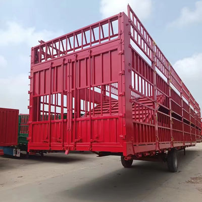 최대 운용량 30000kg 두 층의 동물 가축 가축 반 트레일러 3/4 축