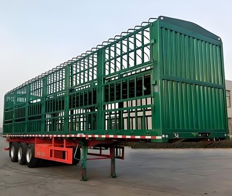최대 운용량 30000kg 두 층의 동물 가축 가축 반 트레일러 3/4 축