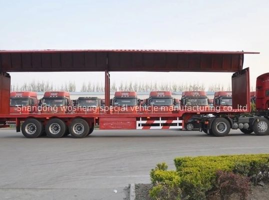 Wosheng 30/40tons 물류 날개 팽창 밴 반 트레일러 듀얼 라인 브레이크 시스템 WABCO