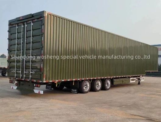 Wosheng 3 Axle Logistics 12R22.5 타이어와 13T/16T 축을 가진 반류차