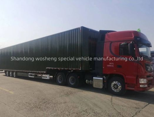 Wosheng 3 Axle Logistics 12R22.5 타이어와 13T/16T 축을 가진 반류차