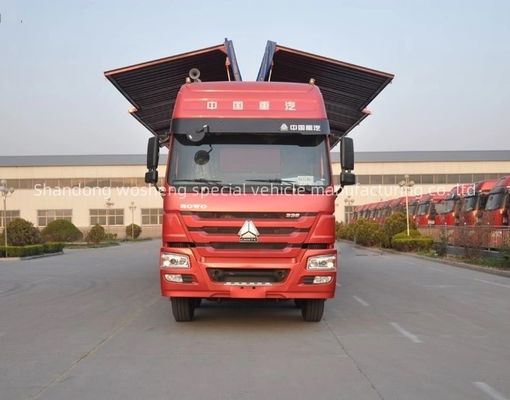 Wosheng 30/40tons 물류 날개 팽창 밴 반 트레일러 듀얼 라인 브레이크 시스템 WABCO