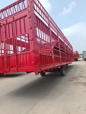 최대 운용량 30000kg 두 층의 동물 가축 가축 반 트레일러 3/4 축