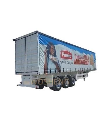 Wosheng 3 Axles 40FT 45FT PVC 텐폴린 사이드 커튼 반 트레일러