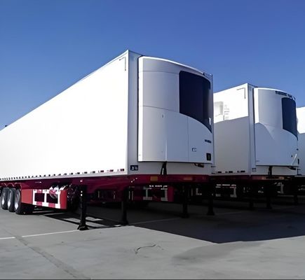 스틸 3 축 40/45f/48ft 냉장고 반 트레일러 냉동 음식을 운송하는 데 적합합니다