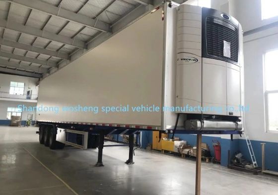 스틸 3 축 40/45f/48ft 냉장고 반 트레일러 냉동 음식을 운송하는 데 적합합니다
