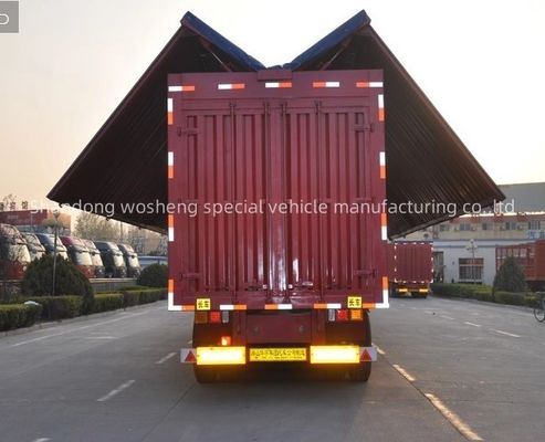 Wosheng 3 Axle 30/40ton Logistics Wingpan Flying Wingvan Box와 함께 반 트레일러