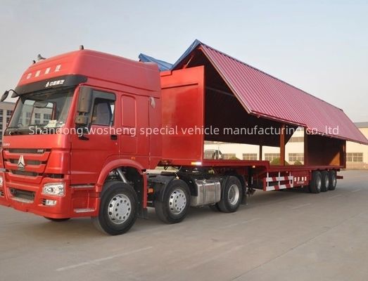 Wosheng 3 Axle 30/40ton Logistics Wingpan Flying Wingvan Box와 함께 반 트레일러