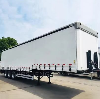 Wosheng 3 Axles 40ft 45ft 커튼 사이드 반 트레일러 다재다능 및 화물 운송