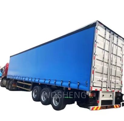 Wosheng 3 Axles 40ft 45ft PVC 방수 커튼 사이드 반 트레일러