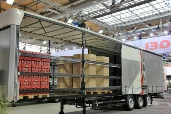 Wosheng 3 Axles 40ft 45ft PVC 방수 커튼 사이드 반 트레일러