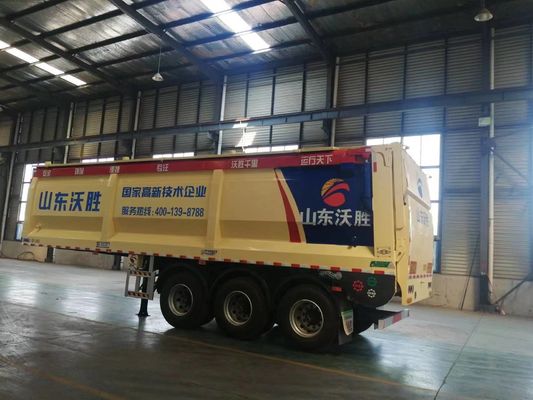 3 축 60tons 크롤러 덤프 트레일러 기계식 서스펜션 및 컨베이어 벨트