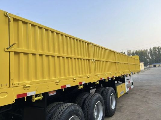 12.4m 평면 침대 울타리 트레일러 트럭 최대 실량 50000 kg 3-4 축 최상위 순위