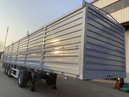 12.4m 평면 침대 울타리 트레일러 트럭 최대 실량 50000 kg 3-4 축 최상위 순위
