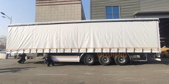 OTTC 3 Axles 40ft 45ft 백색 커튼 사이드 슬라이딩 트럭 러시아 시장에 대한 반 트레일러