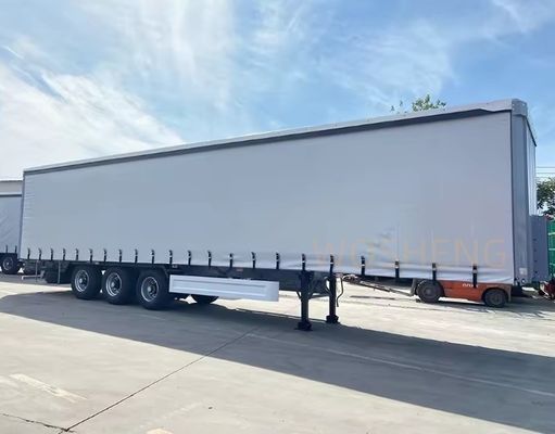 OTTC 3 Axles 40ft 45ft 백색 커튼 사이드 슬라이딩 트럭 러시아 시장에 대한 반 트레일러