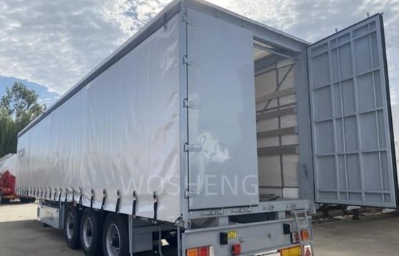 40ft 45ft PVC 사이드 커튼 반 트레일러 3 축 하얀 커튼 사이드 슬라이딩 트럭 트레일러