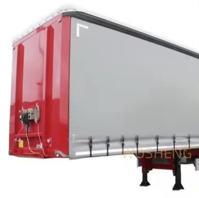 반트레일러 Wosheng 2024 3 Axle Express and Logistics 커튼 사이드 반트레일러 트럭