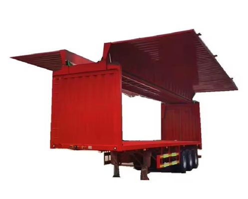 3 축 40ft 반 트레일러 화물 트레일러 날개 밴 9.00-22.5 림과 12R22.5 타이어