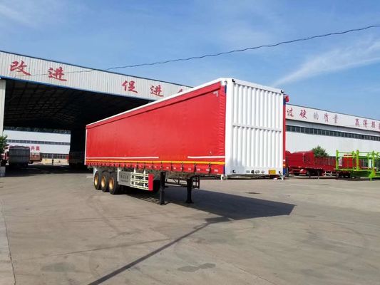 반트레일러 Wosheng 2024 3 Axle Express and Logistics 커튼 사이드 반트레일러 트럭