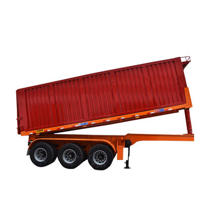 반트레일러 Wosheng 3 Axles 수압 후면 덤프 티퍼 스틸 티핑 트럭 트레일러 9800x2500x3500mm