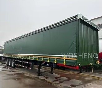 BPW/FUWA Axle 3 Axles 40ft 45ft PVC 커튼 사이드 반 트레일러