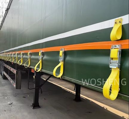 BPW/FUWA Axle 3 Axles 40ft 45ft PVC 커튼 사이드 반 트레일러