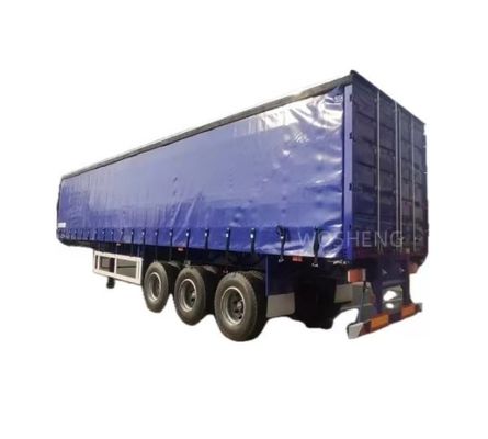 WABCO-ABS 브레이크 3 축 40ft 45ft 블루 커튼 사이드 반 트레일러