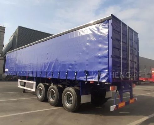 WABCO-ABS 브레이크 3 축 40ft 45ft 블루 커튼 사이드 반 트레일러