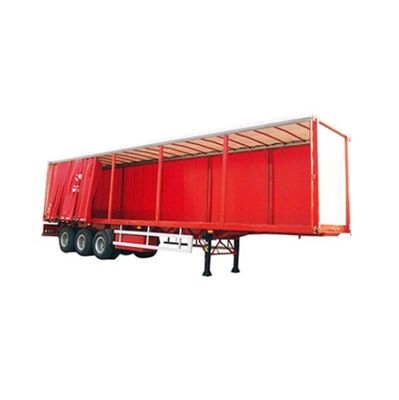 WS 3 Axles 밴 트럭 트레일러 화물 운송 PVC 텐폴린 슬라이딩 사이드 커튼 반 트레일러