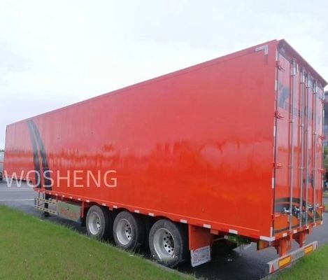 WS 3 Axles 밴 트럭 트레일러 화물 운송 PVC 텐폴린 슬라이딩 사이드 커튼 반 트레일러