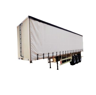 40tons Max Payload 세 축 폐쇄된 화물 상자 반 트레일러 사용자 정의 가능한 측면 커튼