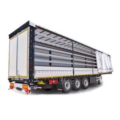 40tons Max Payload 세 축 폐쇄된 화물 상자 반 트레일러 사용자 정의 가능한 측면 커튼