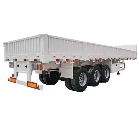 40FT 낙하 측면 벽 대용량 울타리 스틸 평면 컨테이너 중량 화물 측면 벽 보드 트럭 반 트레일러
