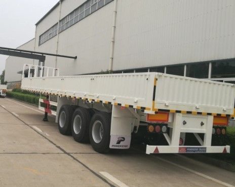 40FT 낙하 측면 벽 대용량 울타리 스틸 평면 컨테이너 중량 화물 측면 벽 보드 트럭 반 트레일러