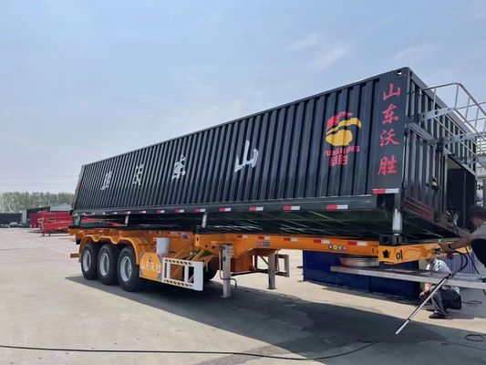 사이드 덤프 트레일러 멀티 액스 45 CBM 사이드 덤퍼 반 트레일러 최대 용량 30000 kg