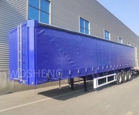 WS 2/3/4 Axles Tarpaulin 커튼 사이드 반 트레일러 음료 및 채소