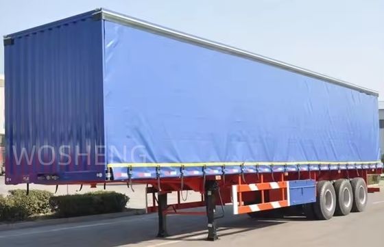 WS 2/3/4 Axles Tarpaulin 커튼 사이드 반 트레일러 음료 및 채소