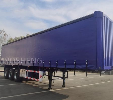 WS 2/3/4 Axles Tarpaulin 커튼 사이드 반 트레일러 음료 및 채소