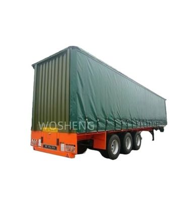 최고 판매 고객 요청 반 트레일러 3 축 40ft 45ft 녹색 측면 커튼
