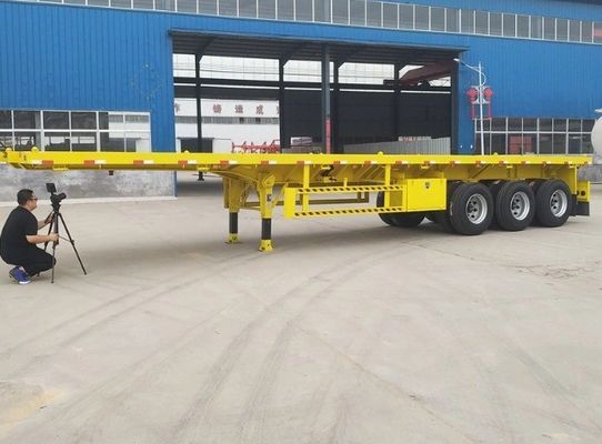 40ft 20ft 평면 스틸 반 트레일러 트럭 Tare 무게 7.0 톤 또는 사용자 정의
