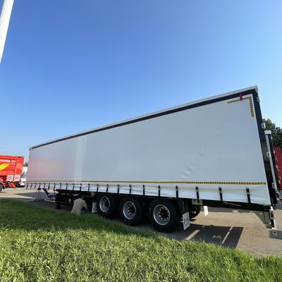 반트레일러 흰색 40ft 45ft 3 Axles Side Curtain 에어 서스펜션과 WABCO-ABS