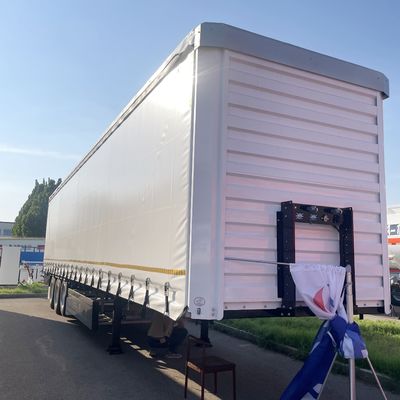 반트레일러 흰색 40ft 45ft 3 Axles Side Curtain 에어 서스펜션과 WABCO-ABS
